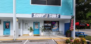 Outside of the new restaurant Surf Subs