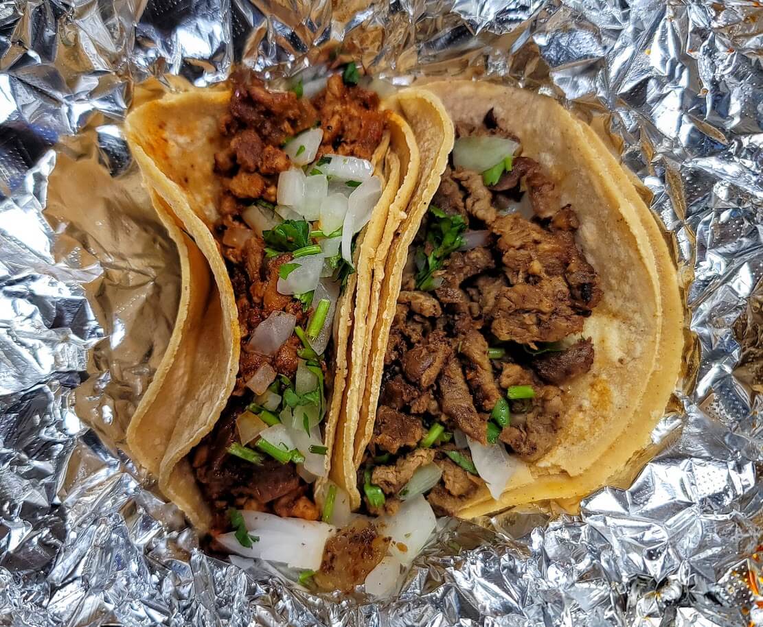 Traditional tacos with your choice of protein on double corn tortillas, topped with onions and cilantro.