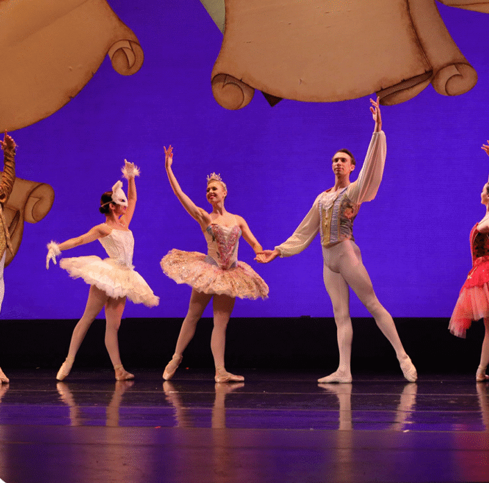 A picture from the performance of the Sleeping Princess. 